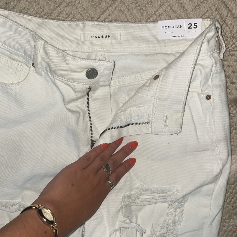White pacsun ripped jeans